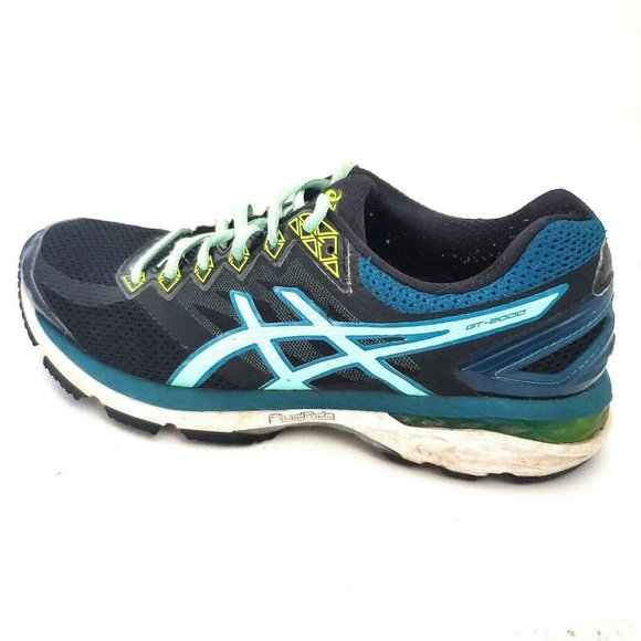 ASICS Women's GT-2000 4 Athletic Running Shoe Size 9.5 Dynamic DuoMax Black Teal - Picture 3 of 11